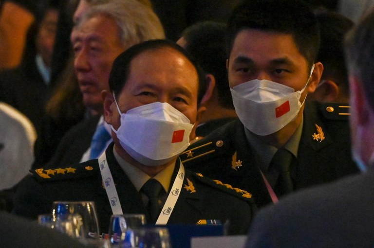 China's Defence Minister Wei Fenghe attends the opening reception at the Shangri-La Dialogue summit in Singapore, June 10, 2022. Credit: AFP
