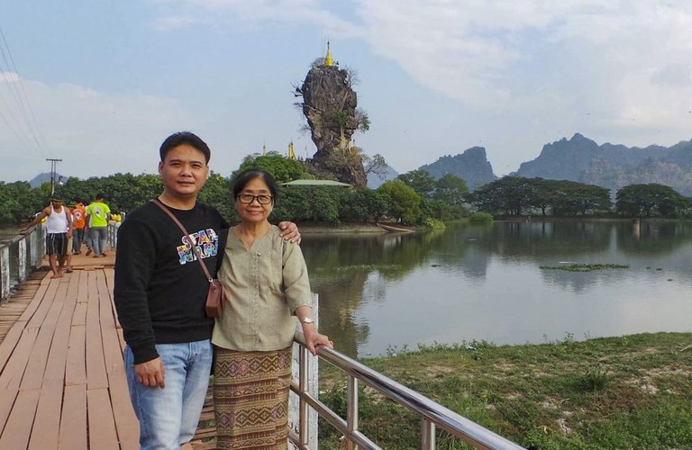 Phyo Zeya Thaw and his mother, Khin Win May, in May 2015 photo. Credit: Phyo Zeya Thaw