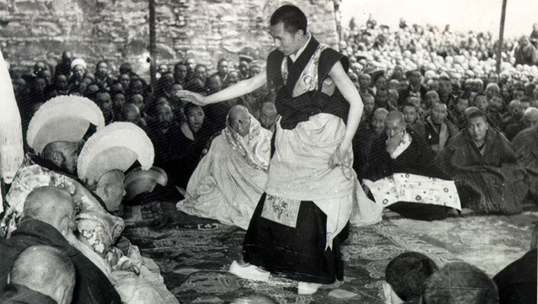 His Holiness the Dalai Lama and the Tibetan Cause : His Holiness during his final Geshe Lharampa examinations in Lhasa, Tibet which took place from the summer of 1958 to February 1959