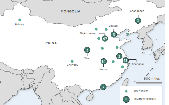 China's Fentanyl production centers