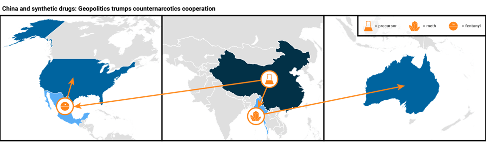 China to Myanmar then Mexico, USA and Australia Fentanyl smuggling