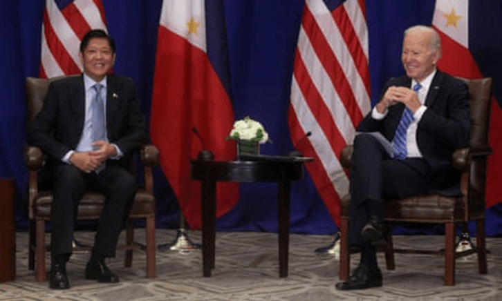 US and Philippine presidents meet amid China’s ‘aggressive tactics’