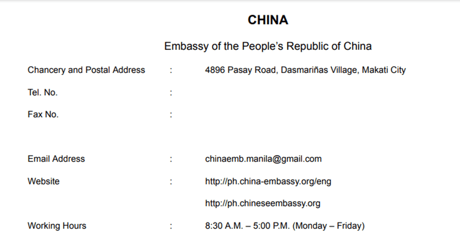 Chinese Embassy in the Philippines 