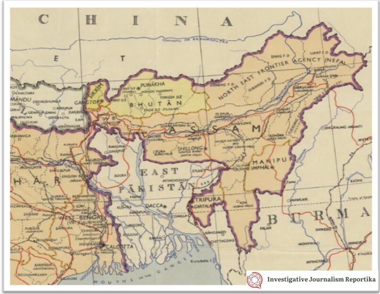 India-China Old Map Conflict Regions