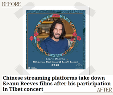 Chinese Soft Power Propaganda Network Keanu Reeves