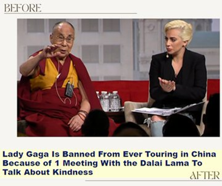 Chinese Soft Power Propaganda Network Lady Gaga 