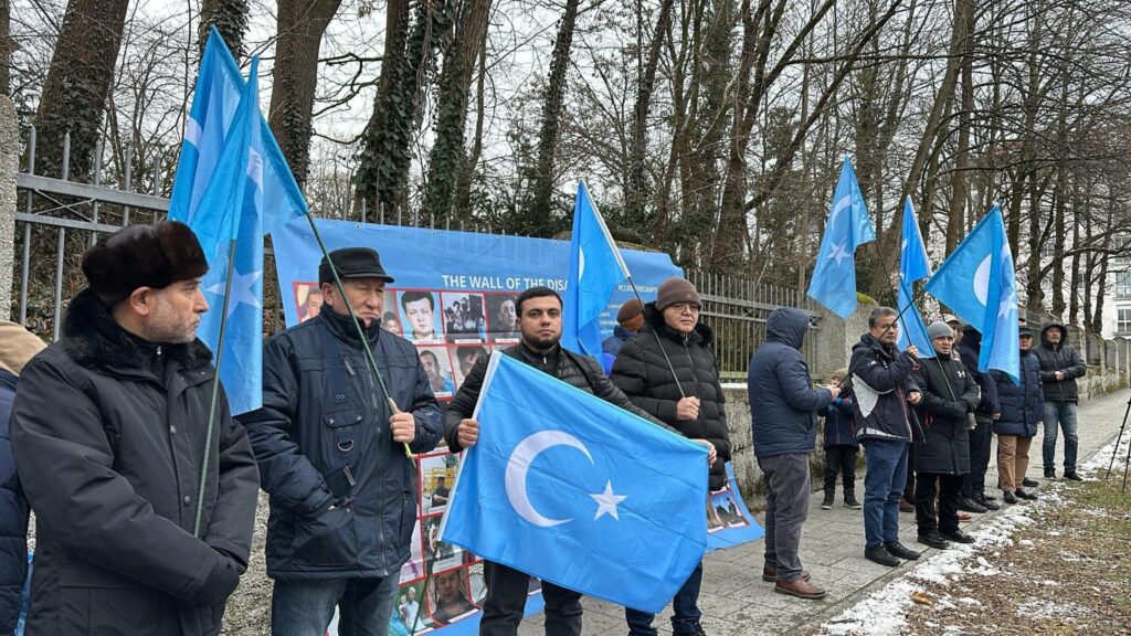 Uyghurs Protested in front of the Thai Consulate in Munich