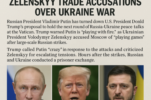 Putin Rejects Trump’s Vatican Push for Peace Talks Putin Rejects Vatican Push from Trump