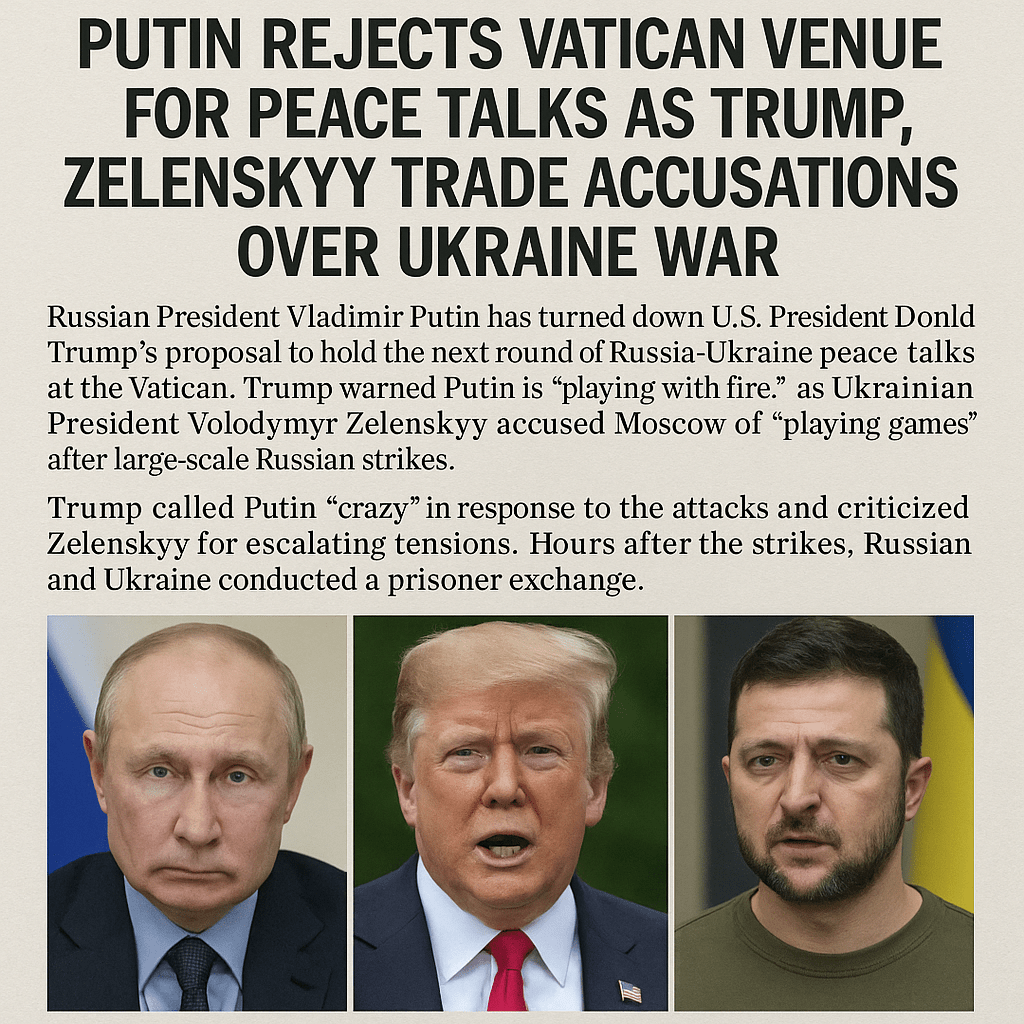 Putin Rejects Vatican Push from Trump