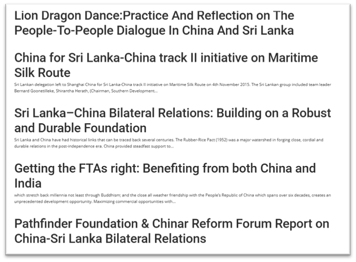 Coverage of China on PathFinder