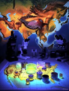 Representational AI generated Image of the Rare Earth Mineral Crisis and Geopolitics Surrounding it