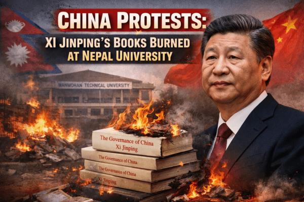 China has lodged a diplomatic protest after hundreds of copies of The Governance of China, authored by Xi Jinping, were burned at Manmohan Technical University in eastern Nepal. Beijing has demanded a full investigation, while the university claims the books were termite-damaged and destroyed during a routine clean-up—an explanation that has failed to quiet the diplomatic controversy with China.