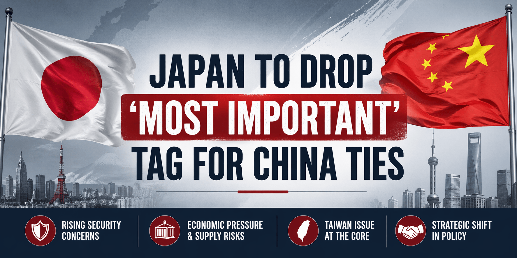 Japan plans to downgrade its description of ties with China, signaling rising tensions, security concerns, and a strategic shift in Indo-Pacific geopolitics.