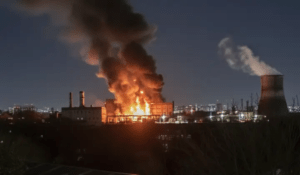 OIl Refinery on Fire