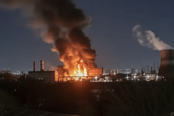 OIl Refinery on Fire