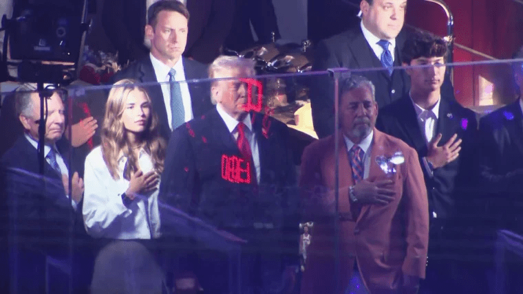 President Donald Trump was booed at Madison Square Garden when he appeared on the jumbotron during the national anthem at Game 3 of the NBA Finals between the Knicks and Spurs.