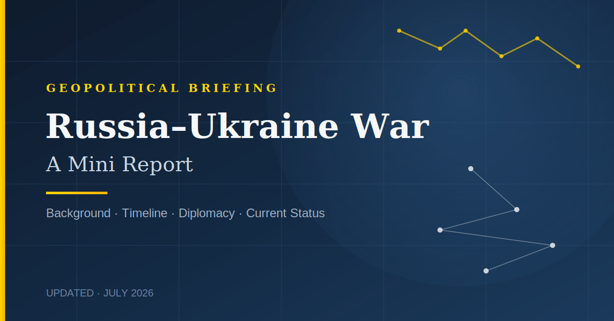 Russia-Ukraine War: 2026 Report on Status & Diplomacy